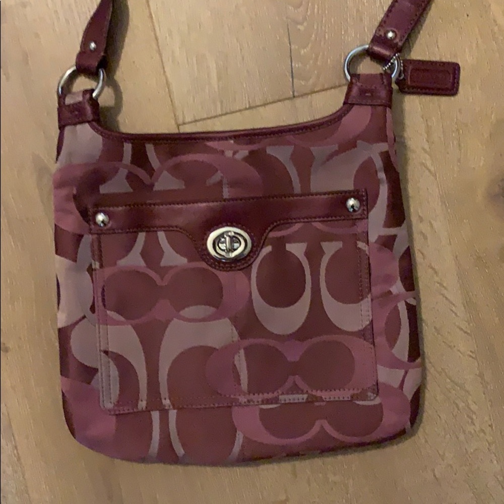 Coach Magenta Crossbody Purse - purchased, went to the closet and never used.